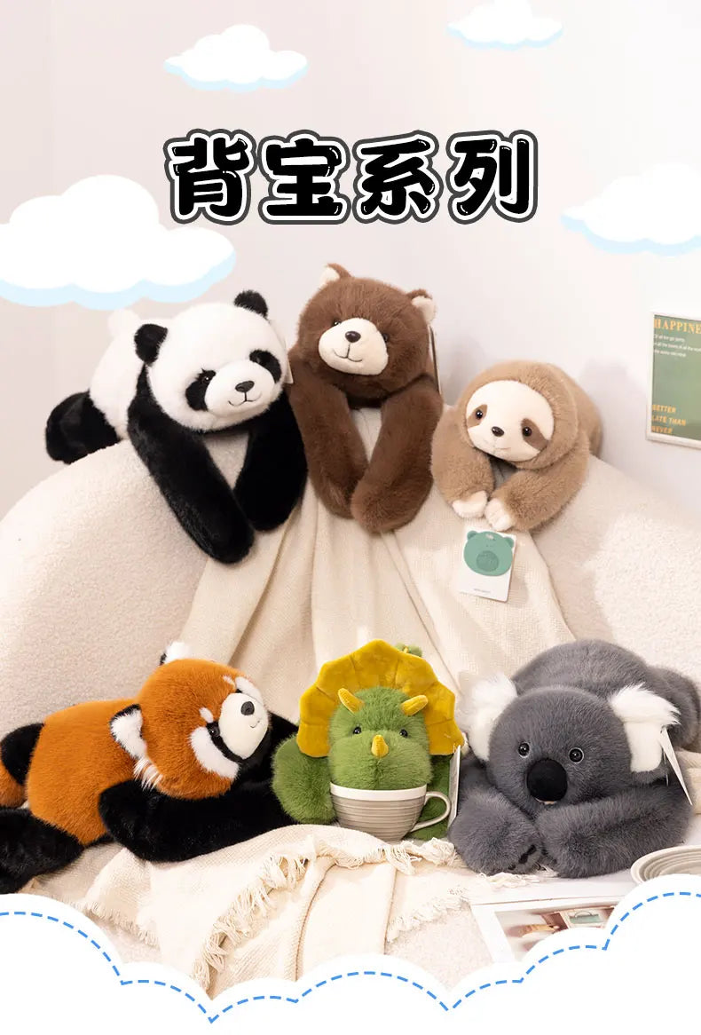 30-65cm Kawaii High Quality Forest Animal Plush Pillow Soft Long Arms Red Raccoon Dinosaur Bear Sloth Koala Plush Toy Home Decor